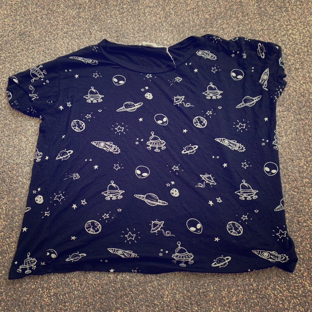 Nearly worn outer space T :) very soft comfortable
